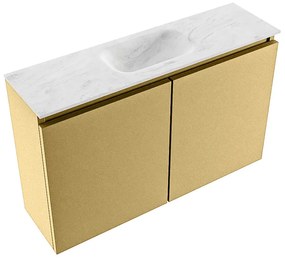 Mondiaz Ture DLux toiletmeubel 80cm oro met wastafel opalo midden met kraangat