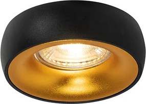 Design inbouwsport zwart met gouden binnenkant - Mooning