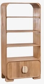 Kast Van 190 Cm In Mangohout En Natuurlijke Kivalina-steen Travertijn - Mangohout - Sklum