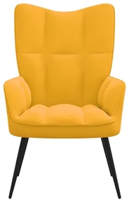 vidaXL Relaxstoel fluweel mosterdgeel