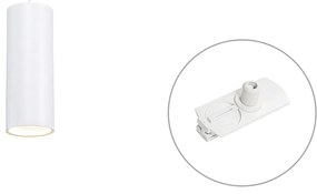 Design hanglamp wit incl. rail adapter 1-fase - Iconic Tubo Modern GU10 cilinder / rond Binnenverlichting Lamp