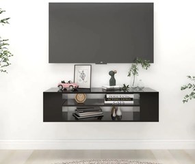 vidaXL Tv-hangmeubel 100x30x26,5 cm spaanplaat zwart