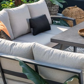 Garden Impressions Cameron lounge dining set 4-delig links incl stoel - desert sand