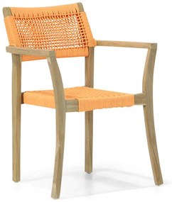 Tuinstoel stapelbaar Teak/Rope Oranje Lifestyle Garden Furniture Dallas