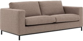 Goossens Bank Maxima bruin, stof, 3,5-zits, elegant chic
