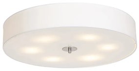 Stoffen Landelijke plafondlamp wit 70 cm - Drum Modern, Landelijk / Rustiek E27 cilinder / rond rond Binnenverlichting Lamp