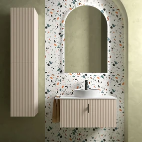 Muebles Raya onderkast ribbelfront 90cm met 1 softclose lade macchiato