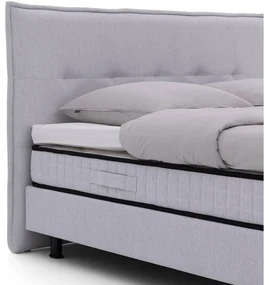 Goossens Basic Boxspring Compleet Kaja, 160 x 200 cm box (= 2x 80cmx 200cm) 1x matras gestoffeerd pocketvering, 1x matrastopper gestoffeerd