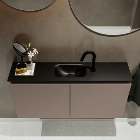 Mondiaz Ture 100cm toiletmeubel smoke met wastafel urban midden 1 kraangat