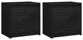 vidaXL Nachtkastjes 2st 40x30,5x40 cm massief grenenhout zwart