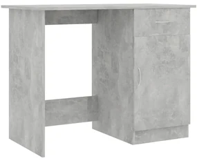 vidaXL Bureau 100x50x76 cm bewerkt hout betongrijs