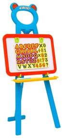 vidaXL Kinderezel met krijtbord en whiteboard 2-in-1