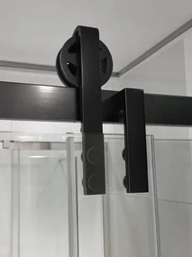 Gelco Volcano douche schuifdeur 180cm mat zwart anti-kalk