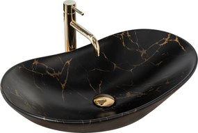 Opzetwastafel Rea Royal 60 Black Marble Mat
