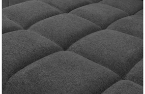 Goossens Excellent Bank Kubus - 30 X 30 Cm Stiksel antraciet, stof, 1,5-zits, modern design met chaise longue rechts