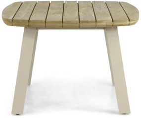 Dining Tuintafel rechthoekig 180 x 100 cm Aluminium/Teak Taupe Falcon/Glasgow