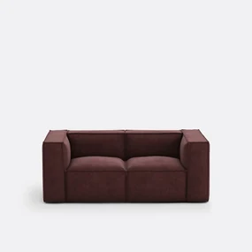 Moduleerbare bank, 2-zit, getextureerde stof, Seven