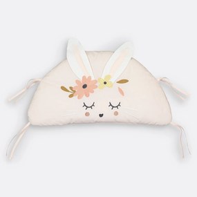 Moduleerbare bedrand in bio perkal, Lapin fleuri