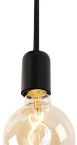 Smart plafondlamp met dimmer zwart incl. 3 Wifi G95 - Facil Modern E27 rond Binnenverlichting Lamp