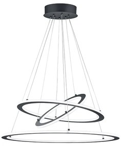 Eettafel / Eetkamer Hanglamp grijs incl. LED 3-staps dimbaar 3-lichts - Tijn Design Binnenverlichting Lamp