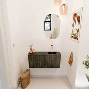 Mondiaz Joya DLux 90cm toiletmeubel shadow met wastafel faye rechts zonder kraangat lava