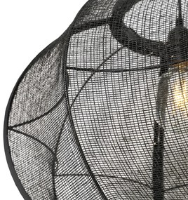 Oosterse hanglamp zwart stof 48 cm - Rob