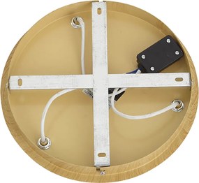Japandi plafondlamp licht hout met verstelbare spots 3-lichts IP44 - Ducha