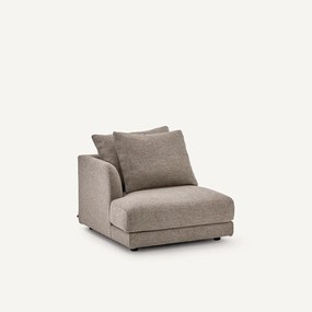 Halve bank links, modulair, in tweed, TIBERIO