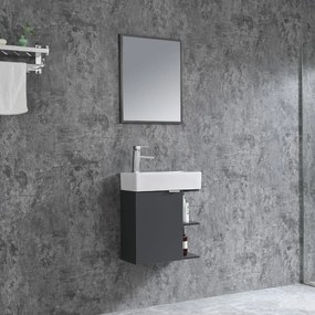 Badstuber Spring toiletmeubel 50x60cm grijs met spiegel