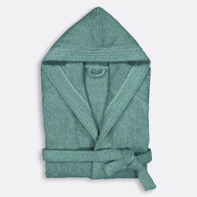 Badjas met kap in bouclette badstof 450 g/m2, Haxel