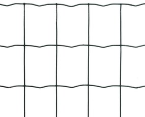 vidaXL Euro hek 10x1,5 m staal groen
