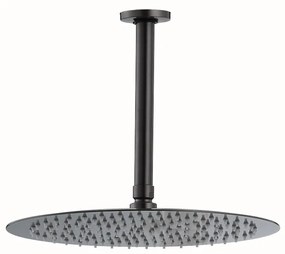 Saniclear Iron Pro inbouw regendouche met plafondarm, 20cm hoofddouche en glijstang gunmetal