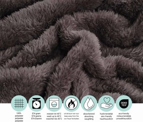 Teddy Fleece Deken - Ultrazacht - 130x170 - grijs