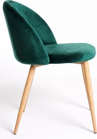 Set 4 Vint Fluwelen Stoelen