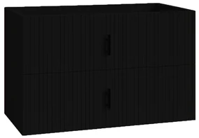 Muebles Raya onderkast ribbelfront 100cm met 2 softclose lades zwart mat