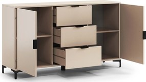 Kast LANA 04 beige - STAANDE 2-DEURS KAST MET LADEN