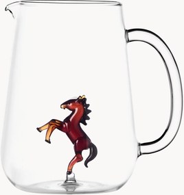 Handgemaakte karaf Horse van borosilicaatglas, 1.7 L