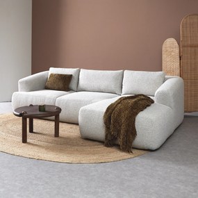Beige Designbank Hoek Rechts