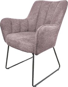 Eetkamerstoel - Kevin - stof Bjorn grof geweven lavendel