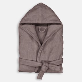 Badjas met kap in fluwelen badstof 450 g/m2, Trizie