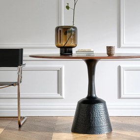 Rond walnoten tafelblad, ø120 cm, TIRONDO