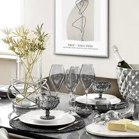 Classic Smokey Champagneglazen- set van 4