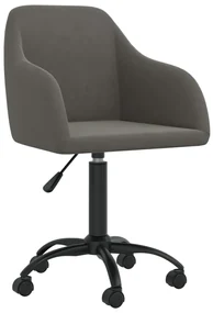 vidaXL Eetkamerstoelen draaibaar 6 st fluweel donkergrijs