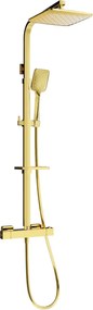 Mexen CQ62 opbouw doucheset met regendouche en thermostatische kraan, goud - 772506295-50