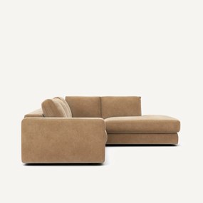 Hoekbank in stonewashed fluweel, SKANDER