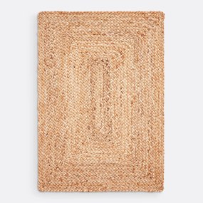 Rechthoekig vloerkleed in jute, klein formaat, Aftas