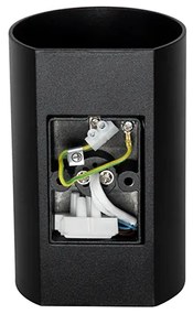 Design wandlamp zwart rond GU10 50mm - Sabbir