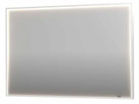 INK SP19 spiegel - 120x4x80cm rechthoek in stalen kader incl dir LED - verwarming - color changing - dimbaar en schakelaar - mat wit 8409076