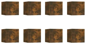 vidaXL Tv-wandmeubelen 8 st 30,5x30x30 cm gerookt eikenkleurig