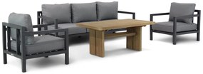 Stoel en Bank Loungeset 5 personen Aluminium Grijs  Lifestyle Garden Furniture Lagos/Brighton